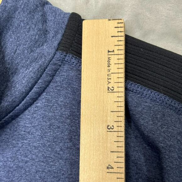 Spyder ProWeb Active Mens XL Blue Pullover Quarter Zip Sweatshirt Knit Logo - Picture 9 of 10